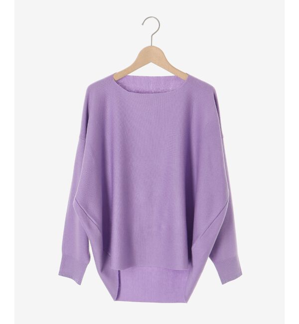  「《手洗い可能》ミラノリブラメ入り裾ラウンドニット」|ニット・セーター|