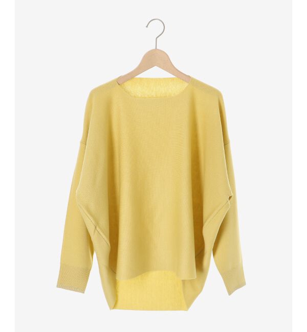  「《手洗い可能》ミラノリブラメ入り裾ラウンドニット」|ニット・セーター|