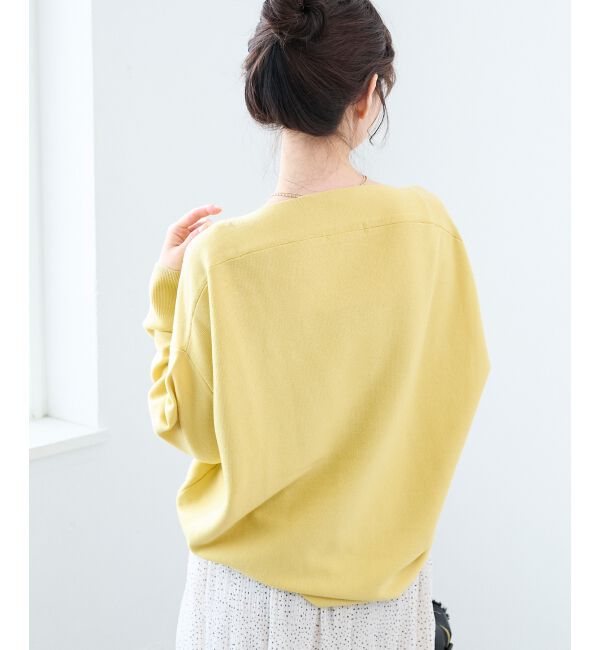  「《手洗い可能》ミラノリブラメ入り裾ラウンドニット」|ニット・セーター|