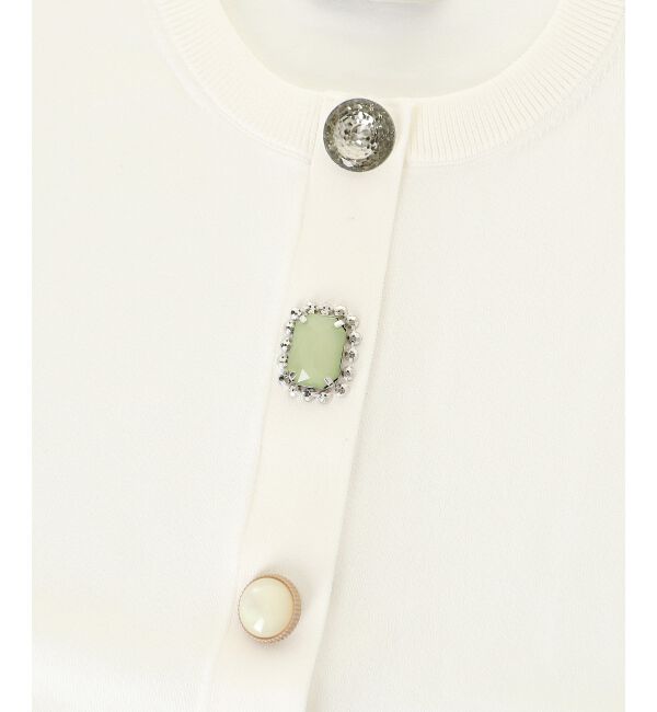  「TORRAZZO DONNAビジューコンパクトカーデ」|カーディガン|