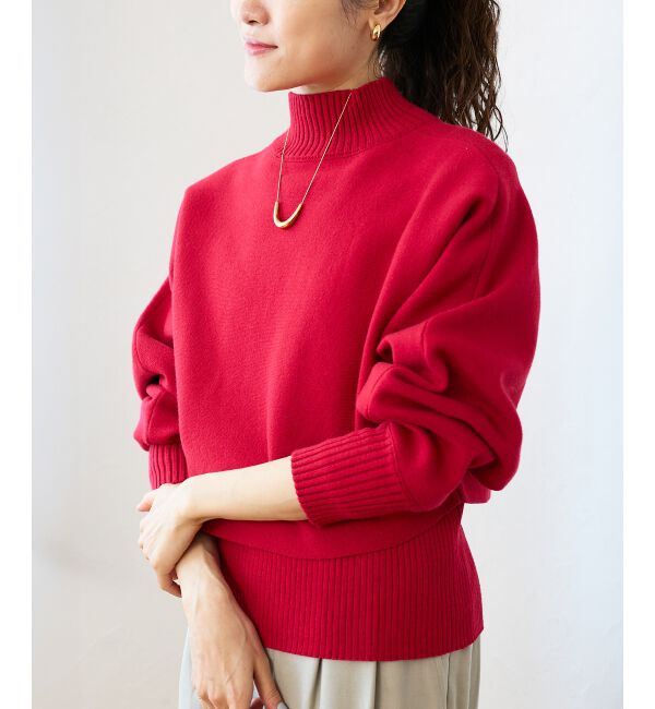  「《手洗い可能》3WAYハイネックレイヤードニット」|ニット・セーター|