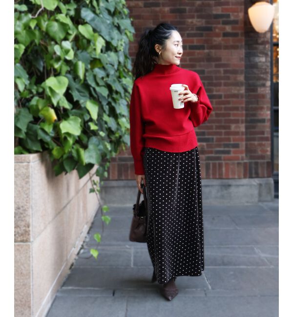  「《手洗い可能》3WAYハイネックレイヤードニット」|ニット・セーター|