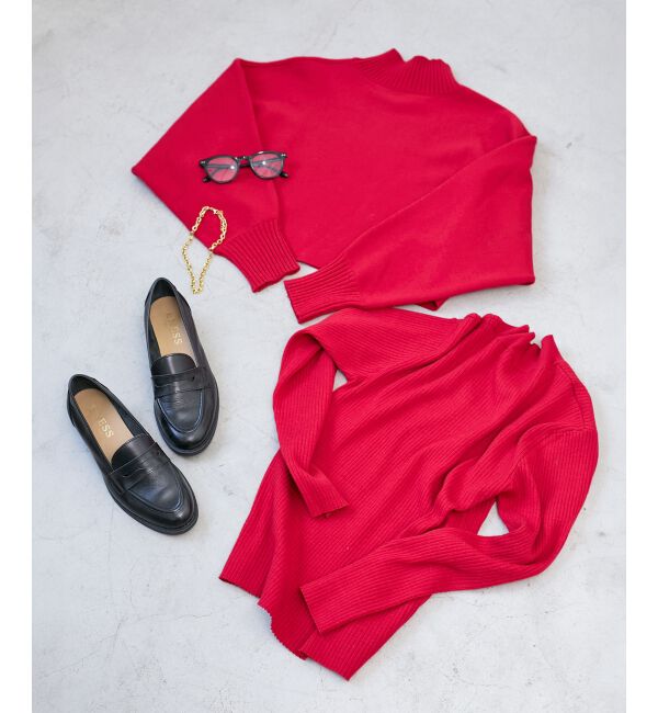  「《手洗い可能》3WAYハイネックレイヤードニット」|ニット・セーター|