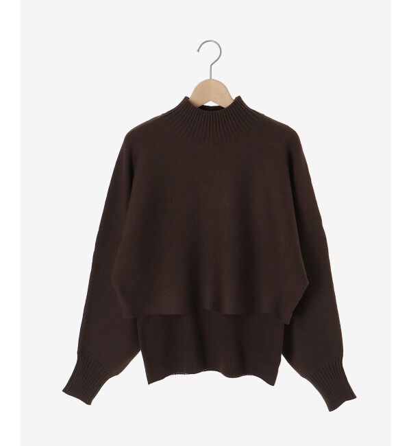  「《手洗い可能》3WAYハイネックレイヤードニット」|ニット・セーター|
