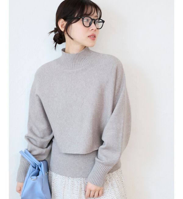  「《手洗い可能》3WAYハイネックレイヤードニット」|ニット・セーター|