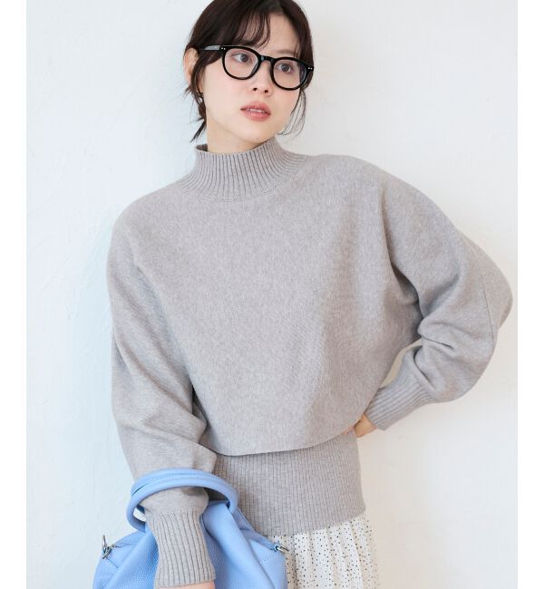  「《手洗い可能》3WAYハイネックレイヤードニット」|ニット・セーター|
