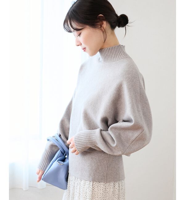  「《手洗い可能》3WAYハイネックレイヤードニット」|ニット・セーター|