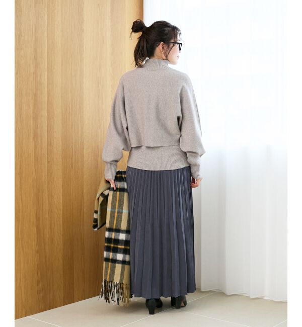  「《手洗い可能》3WAYハイネックレイヤードニット」|ニット・セーター|