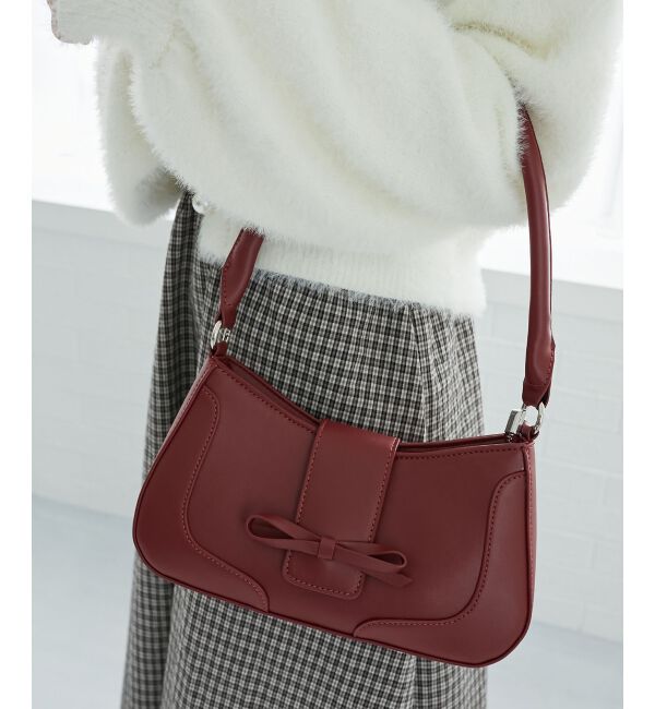 MAJESTICLEGON「フロントリボンクラシカルバッグ」|ハンドバッグ|