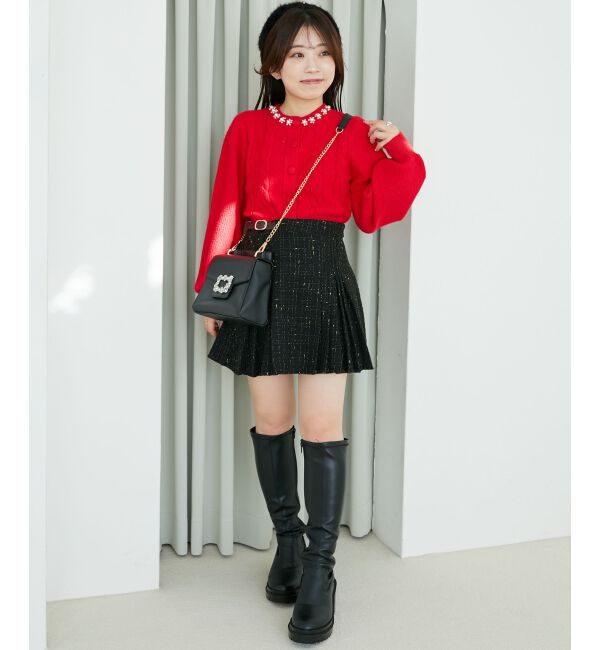 MAJESTICLEGON「サイドベルトプリーツミニスカパン」|スカート|