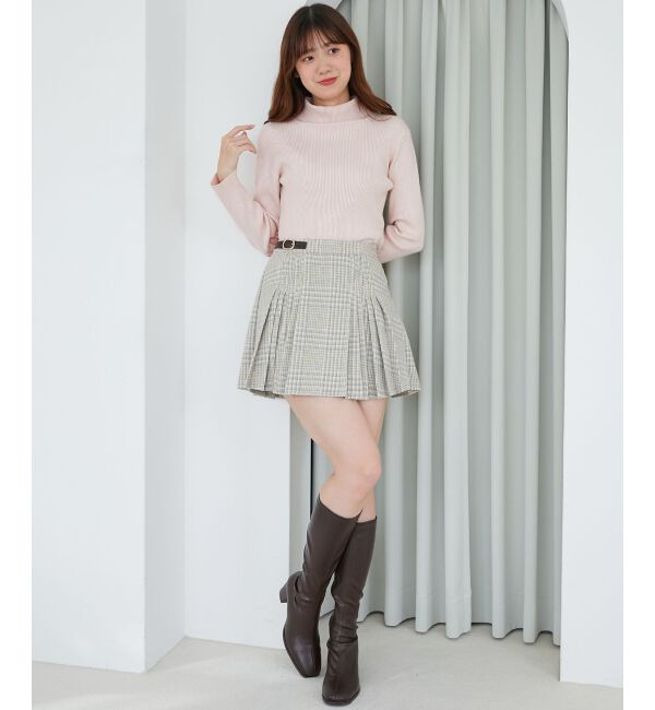 MAJESTICLEGON「サイドベルトプリーツミニスカパン」|スカート|