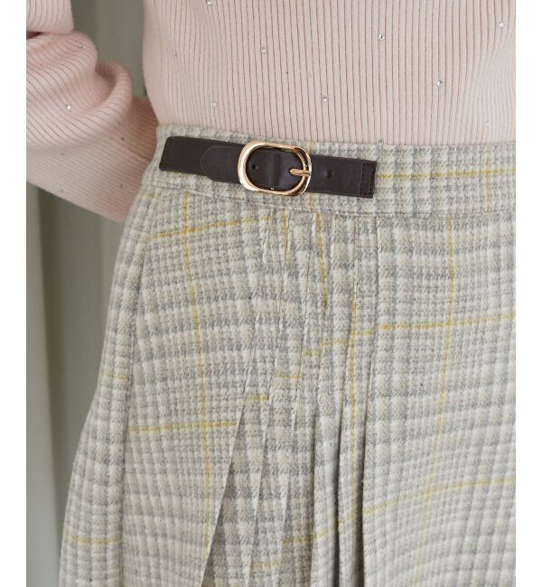 MAJESTICLEGON「サイドベルトプリーツミニスカパン」|スカート|