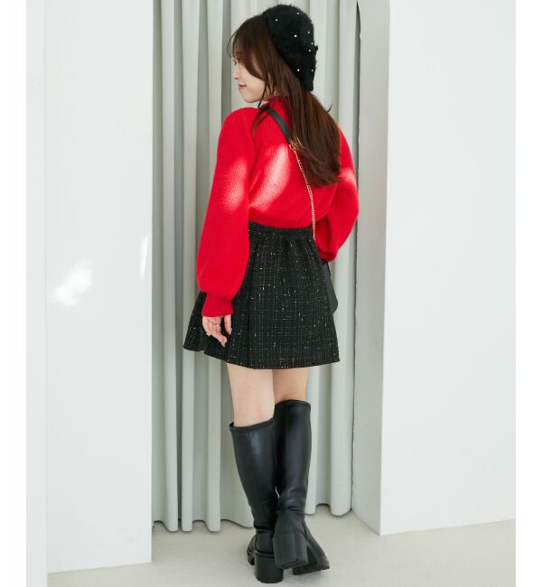 MAJESTICLEGON「サイドベルトプリーツミニスカパン」|スカート|