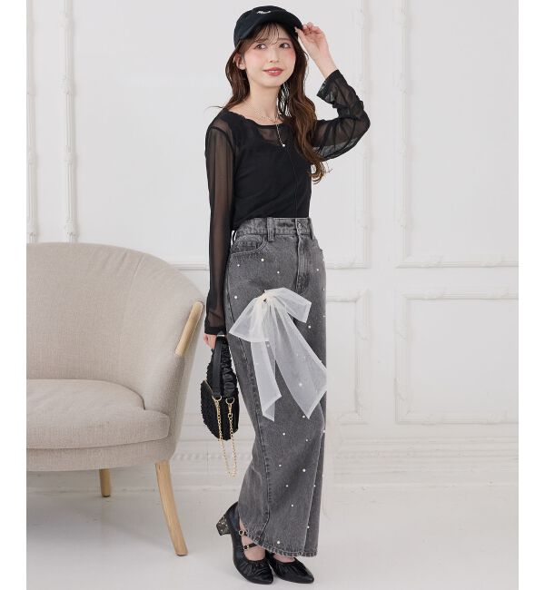  「ドットチュールシアートップス」|Tシャツ・カットソー|