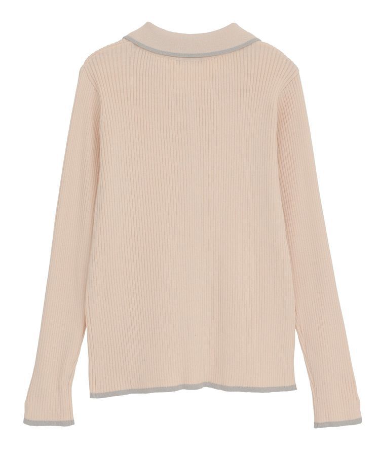 earth music&ecology「【WEB限定】バイカラートリムロングニットカーディガン」|カーディガン|