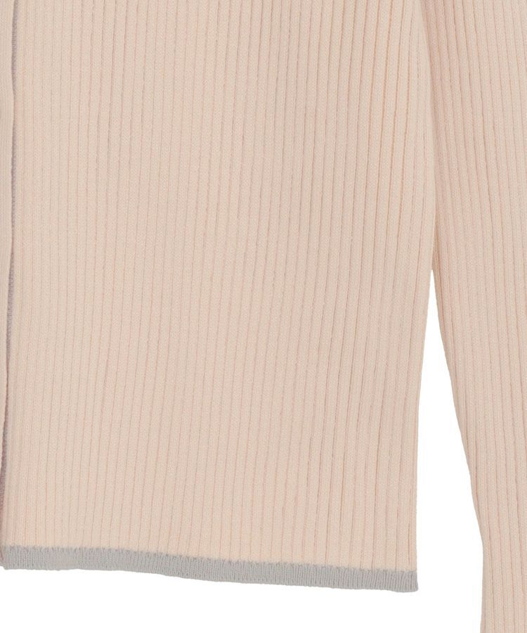 earth music&ecology「【WEB限定】バイカラートリムロングニットカーディガン」|カーディガン|