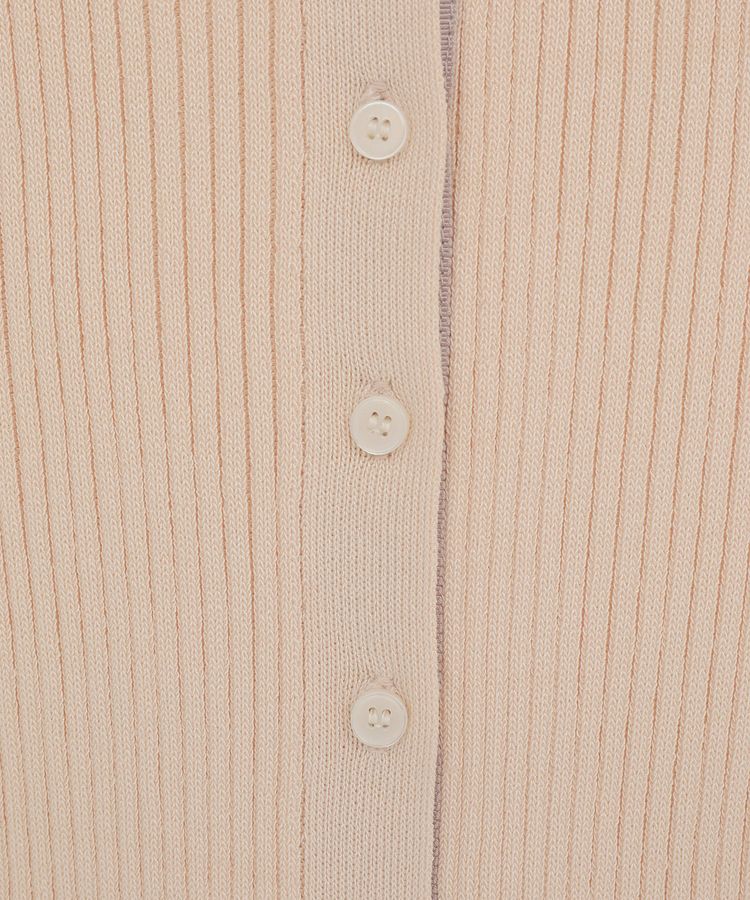 earth music&ecology「【WEB限定】バイカラートリムロングニットカーディガン」|カーディガン|