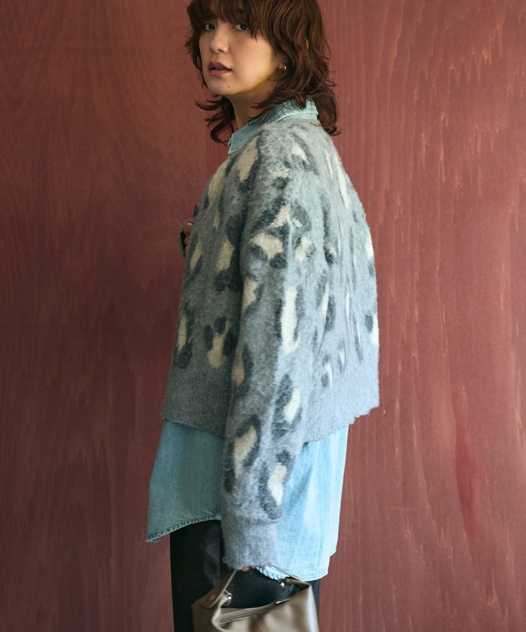 AMERICAN HOLIC「レオパード柄ニットカーディガン」|カーディガン|