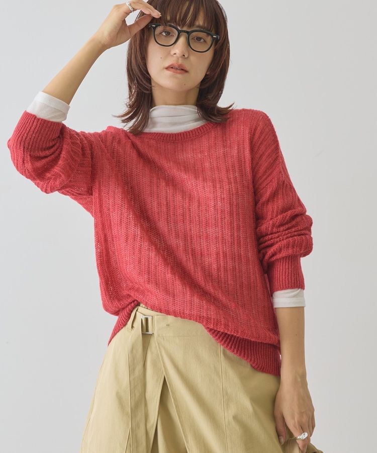 AMERICAN HOLIC「モヘアタッチルーズ編みプルオーバー」|ニット・セーター|