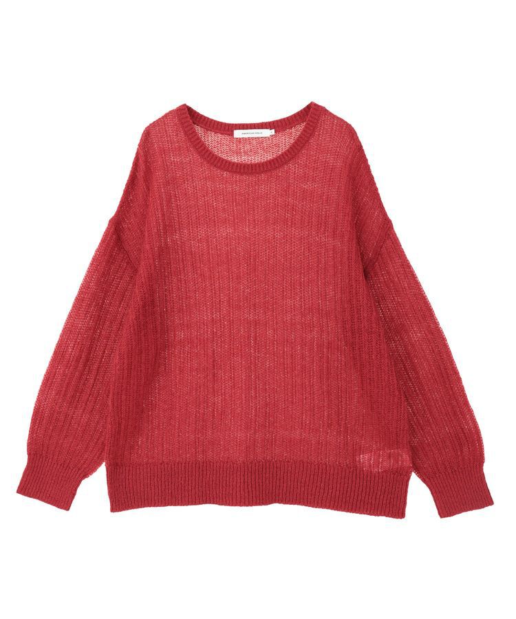 AMERICAN HOLIC「モヘアタッチルーズ編みプルオーバー」|ニット・セーター|