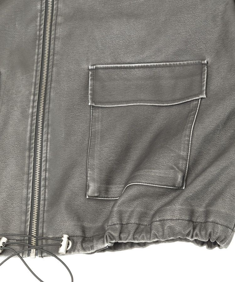 Green Parks「・ELENCARE DUE フェイクレザーブルゾン」|ブルゾン・スタジャン|