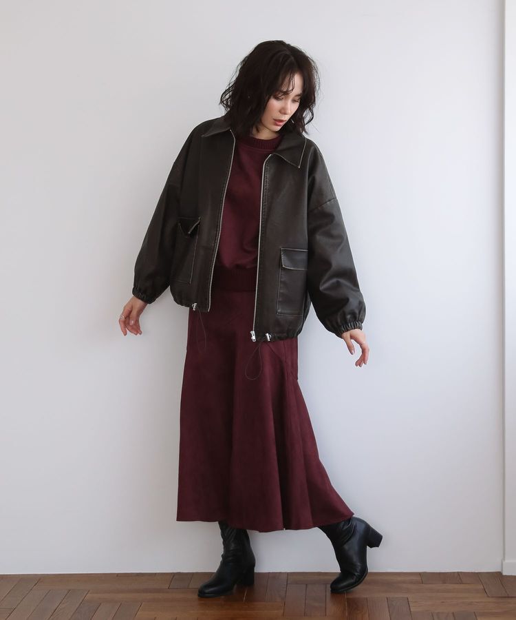 Green Parks「・ELENCARE DUE フェイクレザーブルゾン」|ブルゾン・スタジャン|