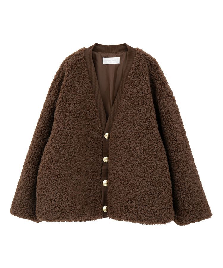 Green Parks「Vネックボアカーディジャケット」|ブルゾン・スタジャン|