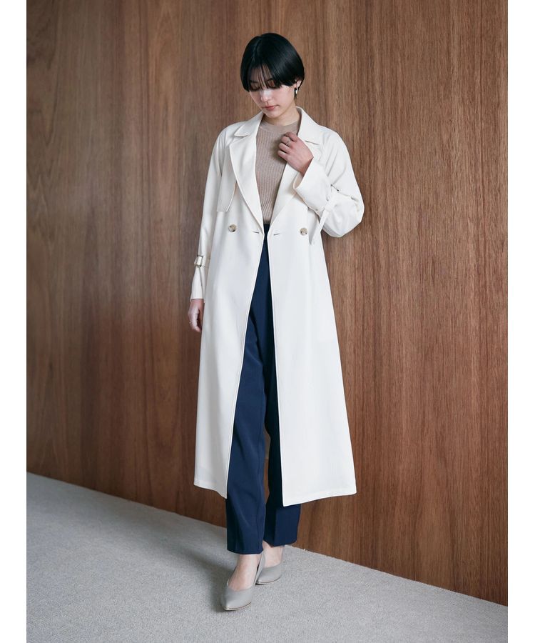 YECCA VECCA「ロングトレンチコート」|トレンチコート|Ivory