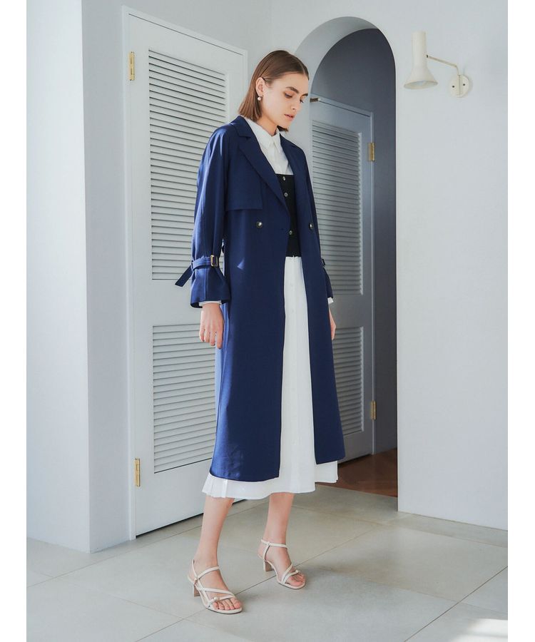 YECCA VECCA「ロングトレンチコート」|トレンチコート|