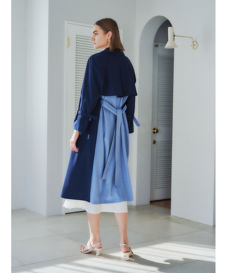 YECCA VECCA「ロングトレンチコート」|トレンチコート|Navy