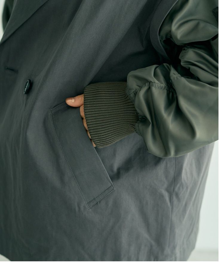 YECCA VECCA「2wayミドル丈MA-1風コート」|ブルゾン・スタジャン|