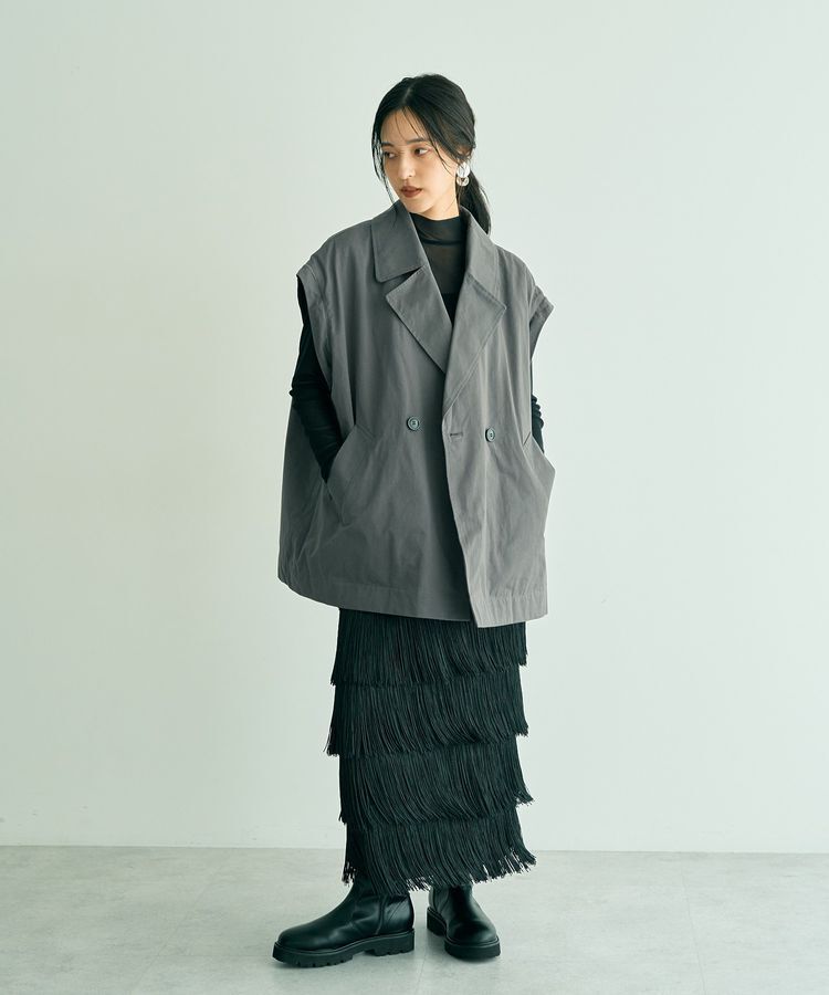 YECCA VECCA「2wayミドル丈MA-1風コート」|ブルゾン・スタジャン|