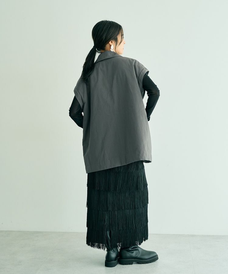 YECCA VECCA「2wayミドル丈MA-1風コート」|ブルゾン・スタジャン|