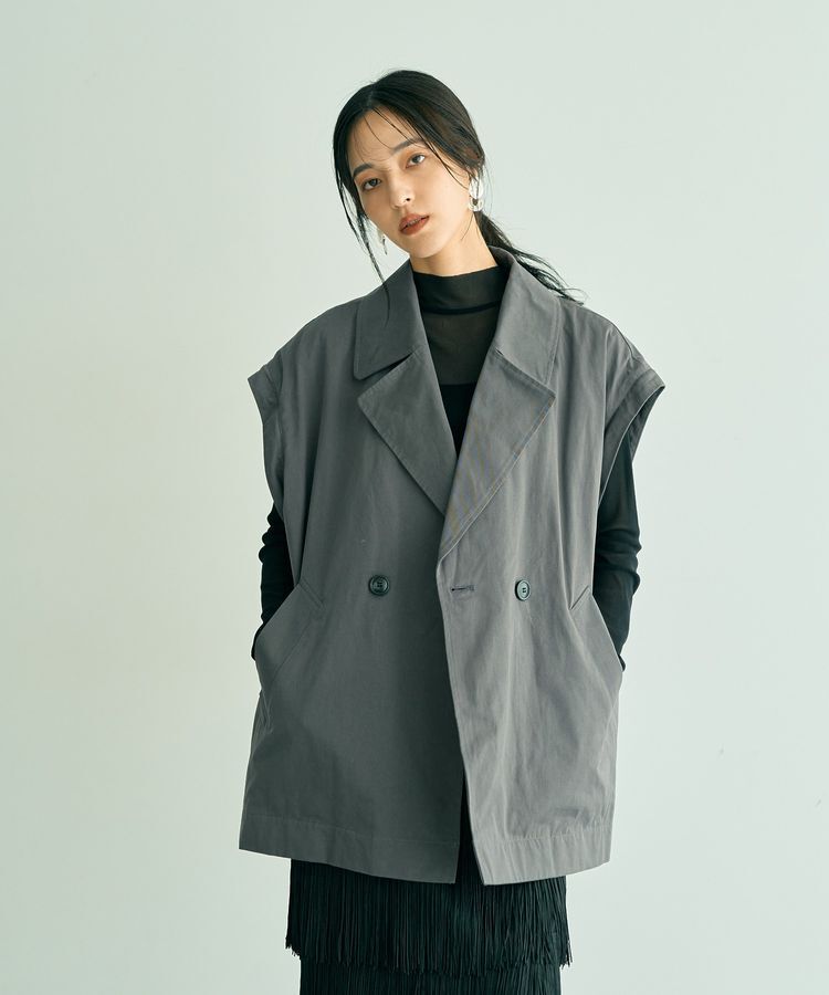 YECCA VECCA「2wayミドル丈MA-1風コート」|ブルゾン・スタジャン|
