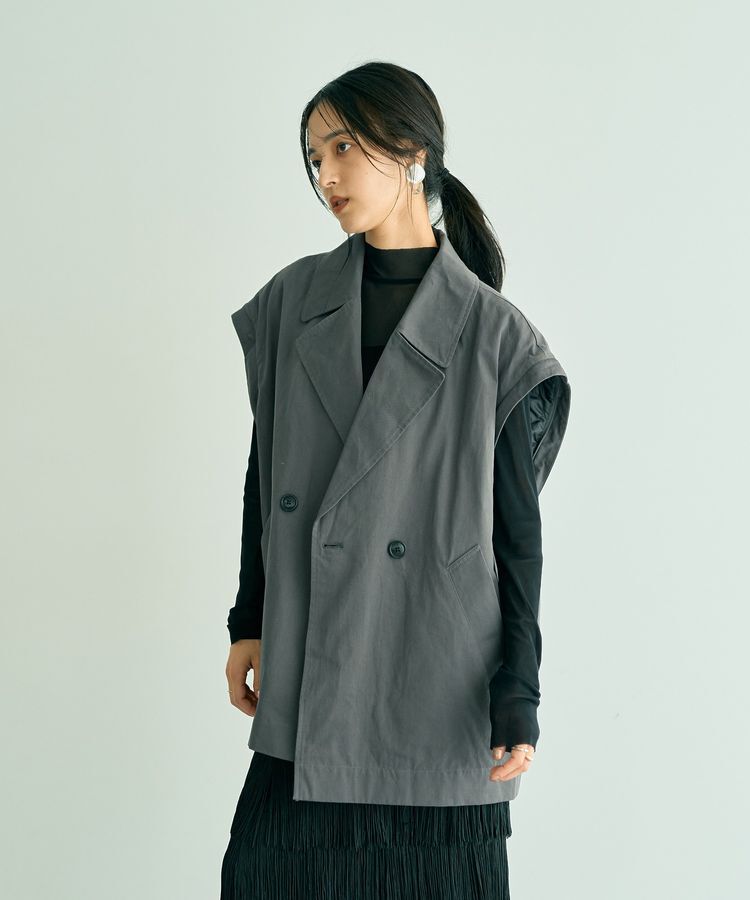 YECCA VECCA「2wayミドル丈MA-1風コート」|ブルゾン・スタジャン|