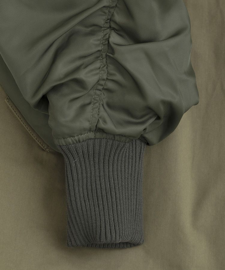 YECCA VECCA「2wayミドル丈MA-1風コート」|ブルゾン・スタジャン|