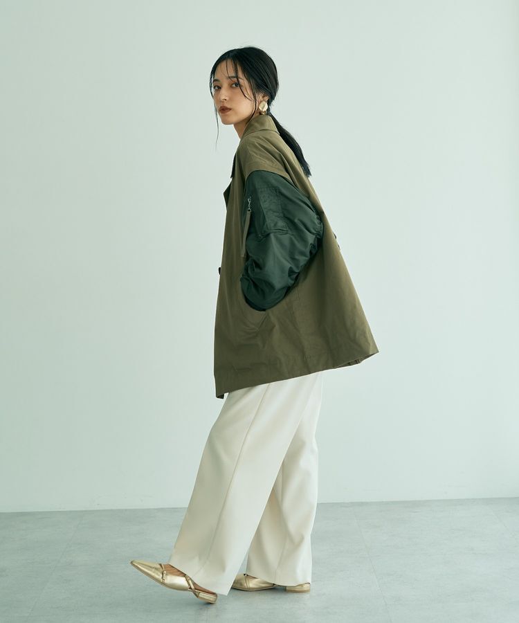 YECCA VECCA「2wayミドル丈MA-1風コート」|ブルゾン・スタジャン|