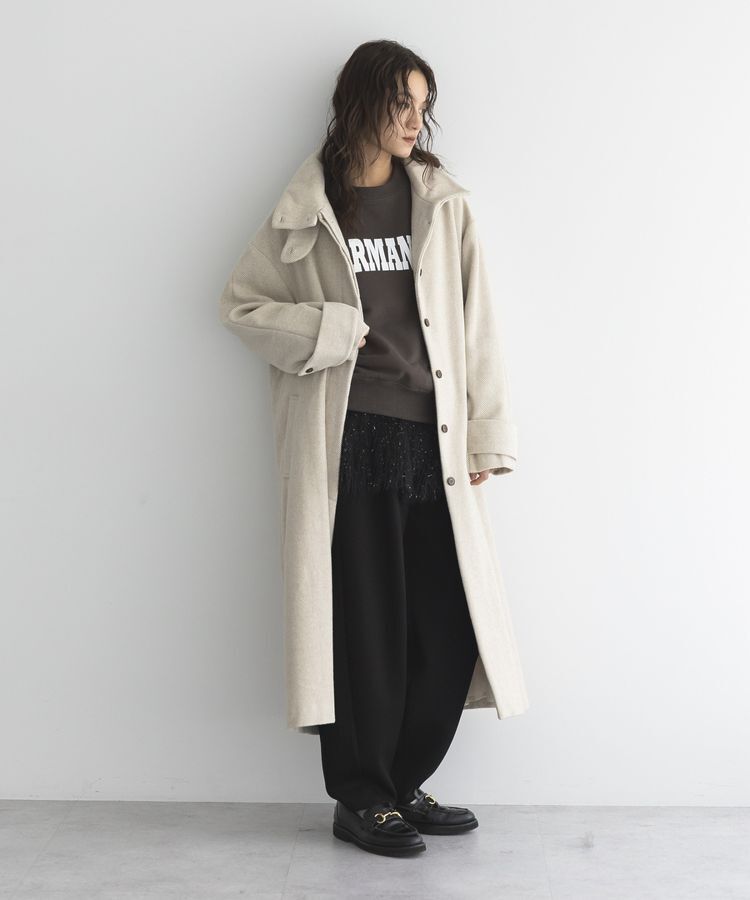 GARAGE OF GOOD CLOTHING「ヘリンボンウール混スタンドカラーロングコート」|その他|