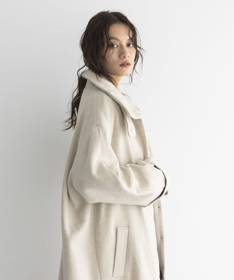 GARAGE OF GOOD CLOTHING「ヘリンボンウール混スタンドカラーロングコート」|その他|