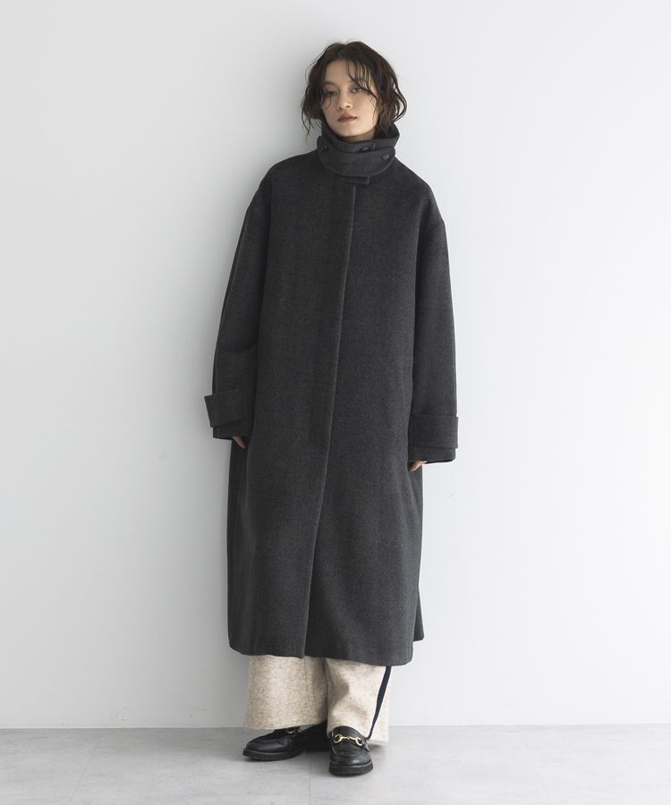 GARAGE OF GOOD CLOTHING「無地ウール混スタンドカラーロングコート」|その他|