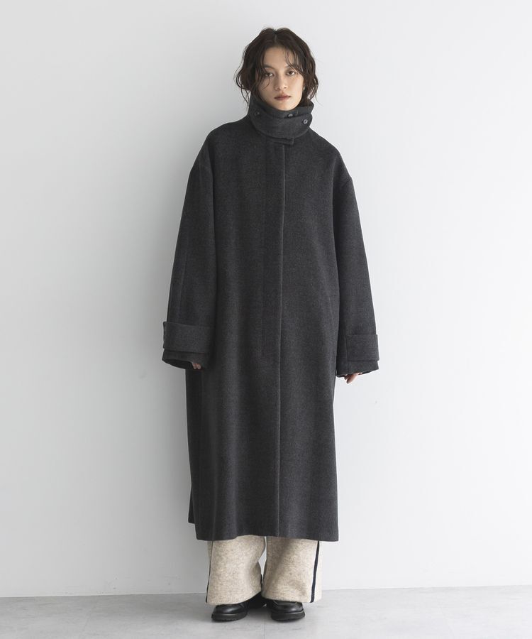 GARAGE OF GOOD CLOTHING「無地ウール混スタンドカラーロングコート」|その他|
