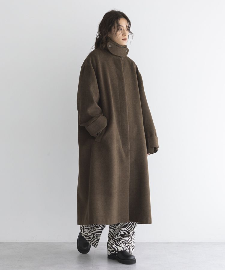 GARAGE OF GOOD CLOTHING「無地ウール混スタンドカラーロングコート」|その他|