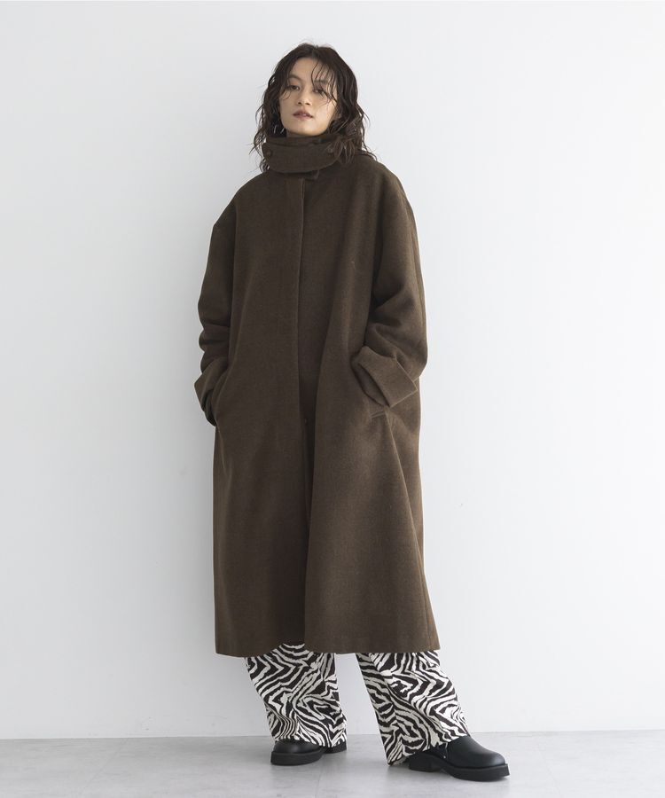 GARAGE OF GOOD CLOTHING「無地ウール混スタンドカラーロングコート」|その他|