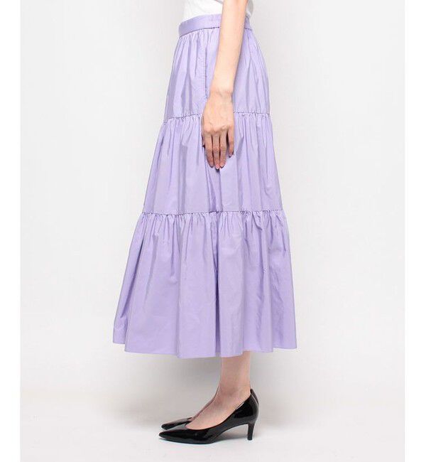 LOULOU WILLOUGHBY「【LOULOU WILLOUGHBY】タフタティアードスカート」|スカート|