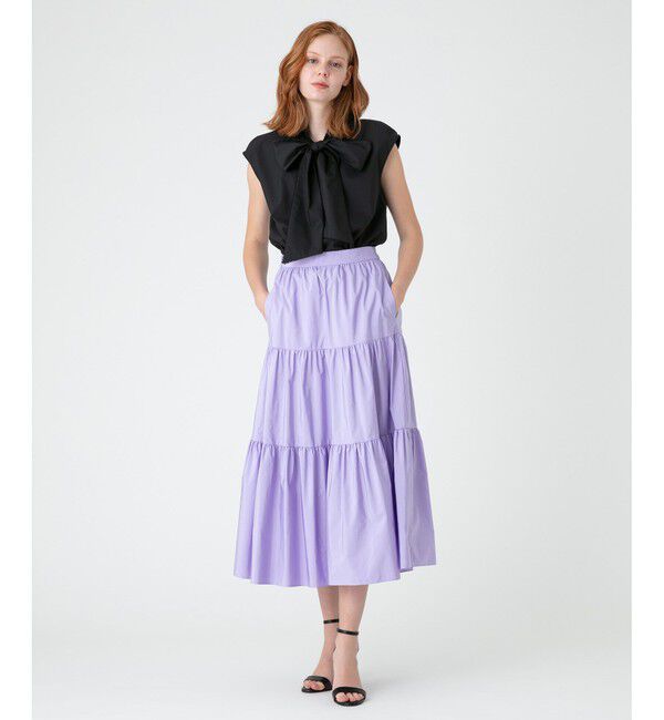 LOULOU WILLOUGHBY「【LOULOU WILLOUGHBY】タフタティアードスカート」|スカート|