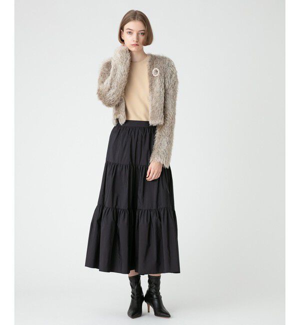 LOULOU WILLOUGHBY「【LOULOU WILLOUGHBY】タフタティアードスカート」|スカート|