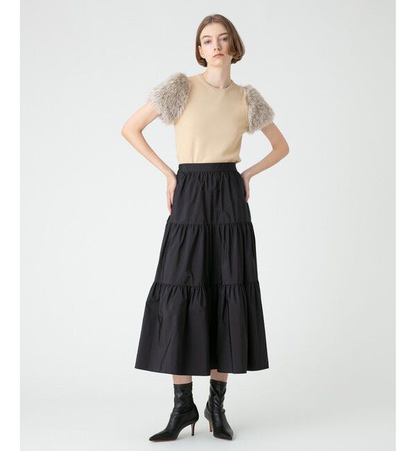 LOULOU WILLOUGHBY「【LOULOU WILLOUGHBY】タフタティアードスカート」|スカート|