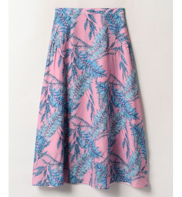 allureville「リーフプリントサイドギャザースカート」|スカート|