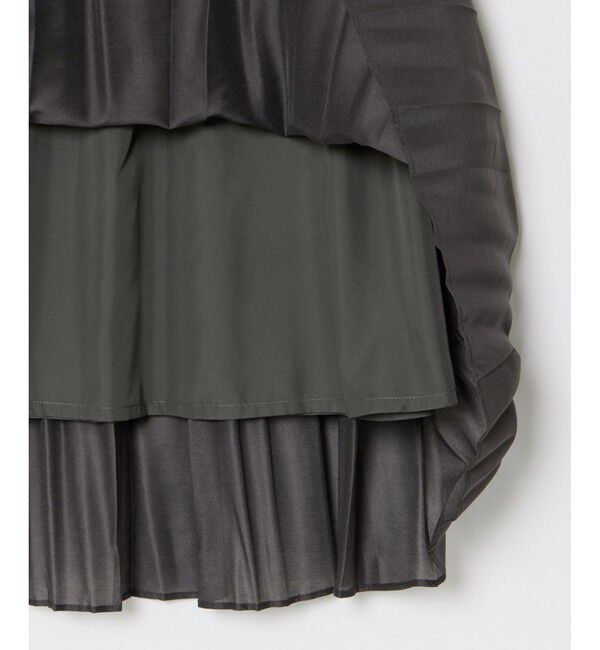 allureville「オーガンジーフェードプリーツスカート」|スカート|