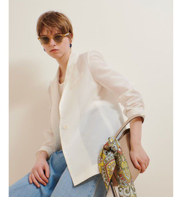 allureville「ライトオーガンジーシアージャケット」|テーラードジャケット|